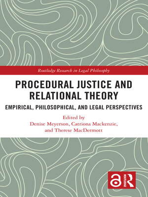 cover image of Procedural Justice and Relational Theory